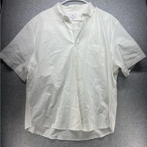True Craft White Casual Button Down Shirt